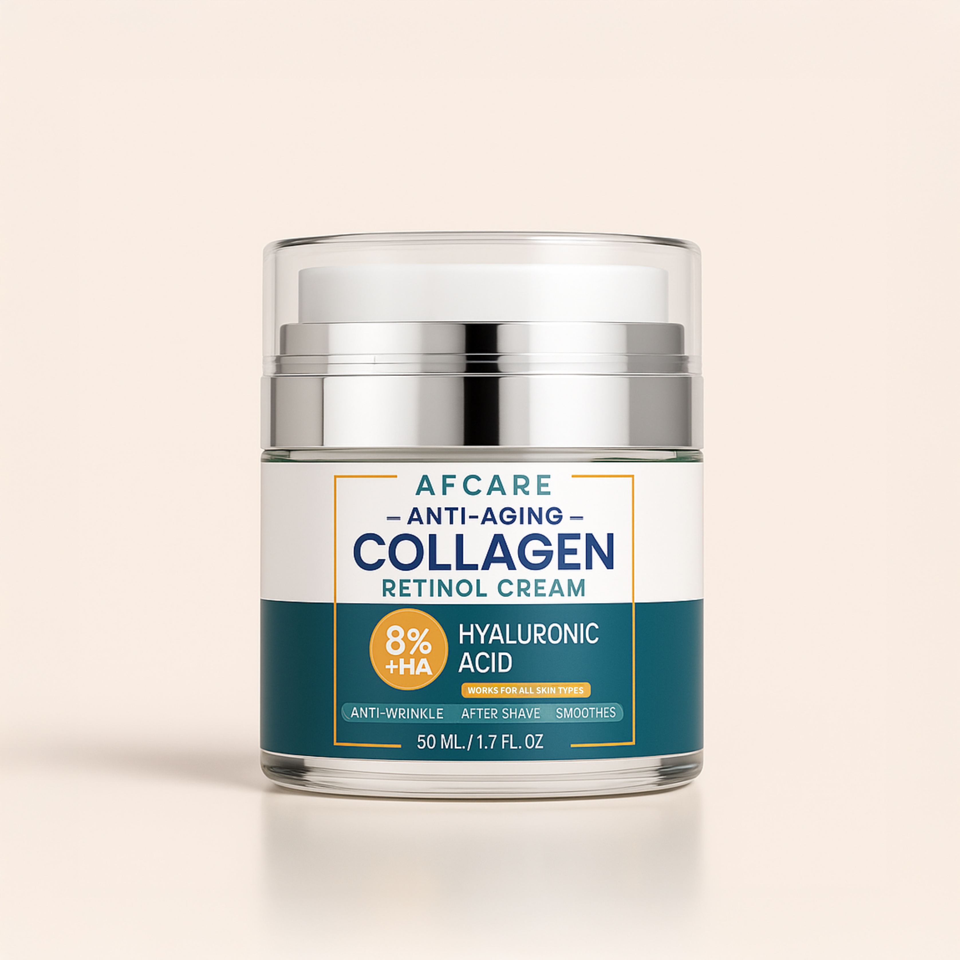 קרם רטינול וקולגן עם 8% חומצה היאלורונית